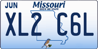 MO license plate XL2C6L