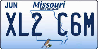 MO license plate XL2C6M