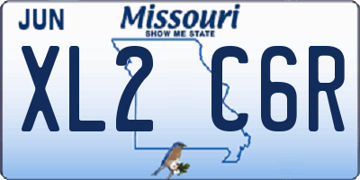 MO license plate XL2C6R
