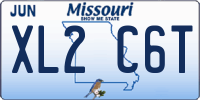 MO license plate XL2C6T