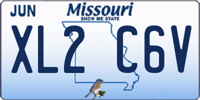 MO license plate XL2C6V