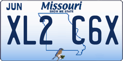 MO license plate XL2C6X