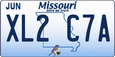 MO license plate XL2C7A