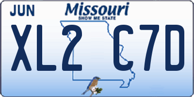 MO license plate XL2C7D