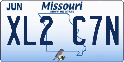 MO license plate XL2C7N