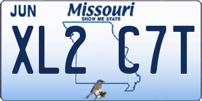 MO license plate XL2C7T