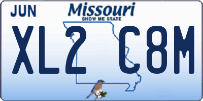 MO license plate XL2C8M