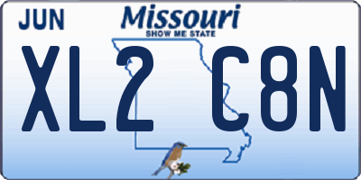 MO license plate XL2C8N