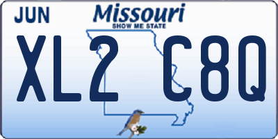 MO license plate XL2C8Q
