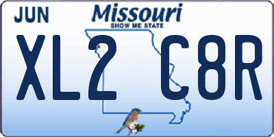 MO license plate XL2C8R