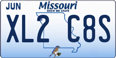 MO license plate XL2C8S