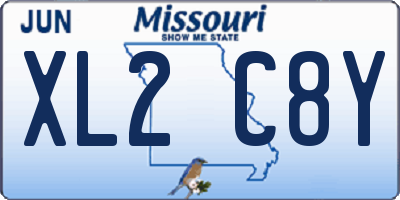 MO license plate XL2C8Y