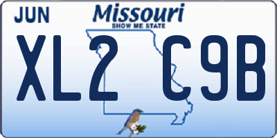 MO license plate XL2C9B