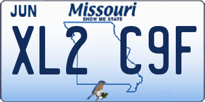 MO license plate XL2C9F