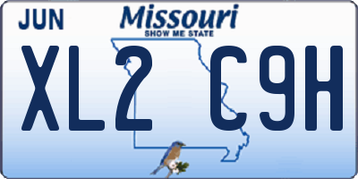 MO license plate XL2C9H
