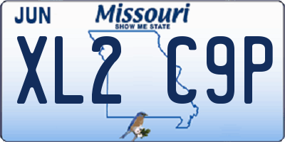 MO license plate XL2C9P