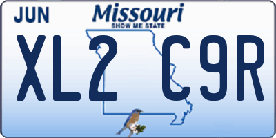 MO license plate XL2C9R