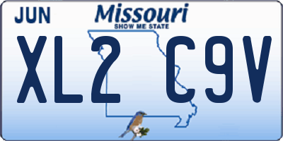 MO license plate XL2C9V