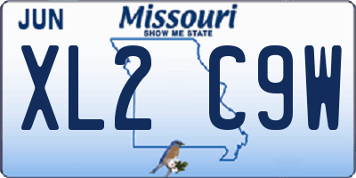 MO license plate XL2C9W