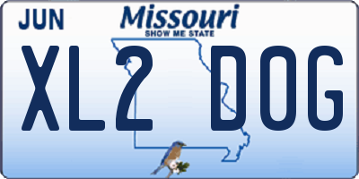 MO license plate XL2D0G