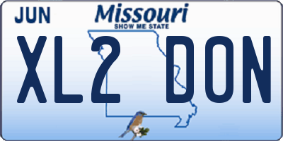 MO license plate XL2D0N