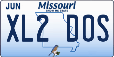 MO license plate XL2D0S