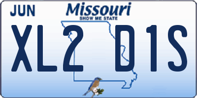 MO license plate XL2D1S