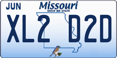 MO license plate XL2D2D