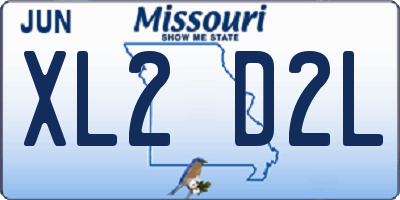 MO license plate XL2D2L