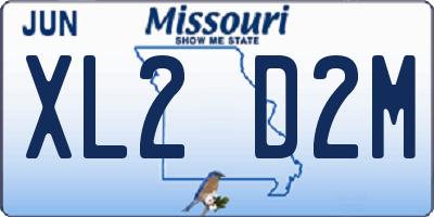 MO license plate XL2D2M