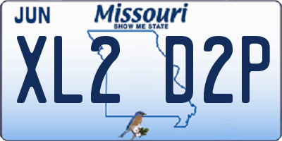 MO license plate XL2D2P