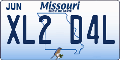 MO license plate XL2D4L
