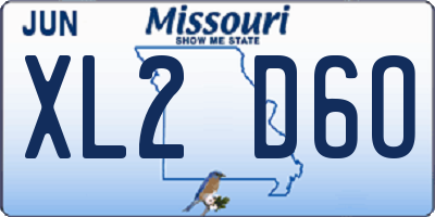 MO license plate XL2D6O
