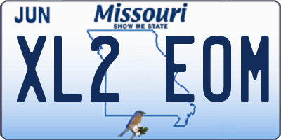 MO license plate XL2E0M