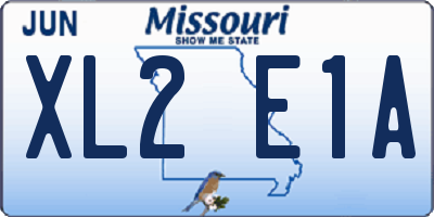 MO license plate XL2E1A