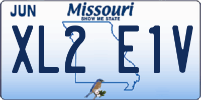 MO license plate XL2E1V
