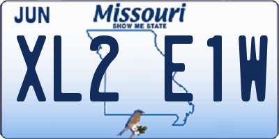 MO license plate XL2E1W