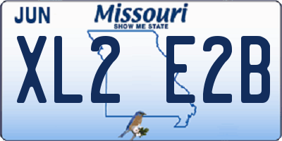 MO license plate XL2E2B