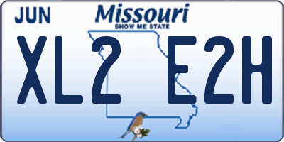 MO license plate XL2E2H