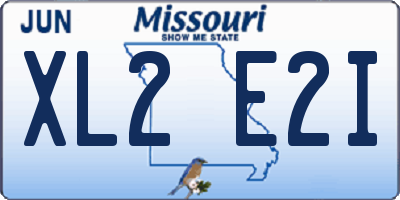 MO license plate XL2E2I