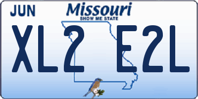 MO license plate XL2E2L