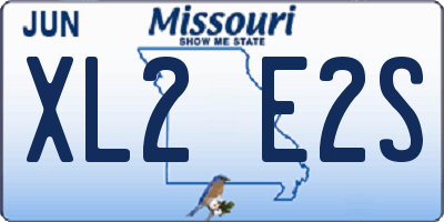 MO license plate XL2E2S