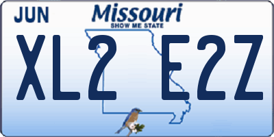 MO license plate XL2E2Z