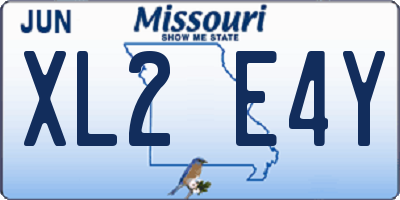 MO license plate XL2E4Y