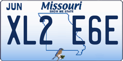 MO license plate XL2E6E