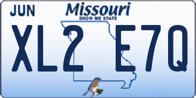 MO license plate XL2E7Q