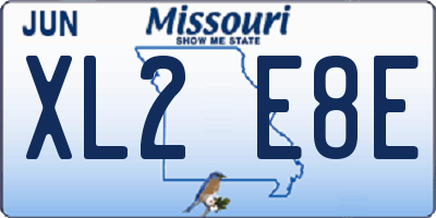 MO license plate XL2E8E