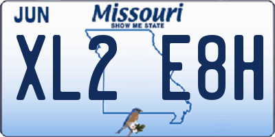 MO license plate XL2E8H