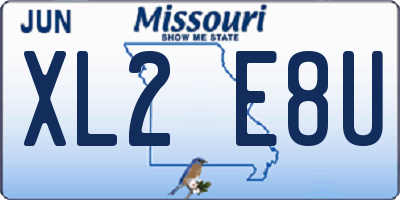 MO license plate XL2E8U