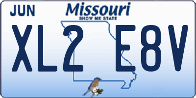 MO license plate XL2E8V